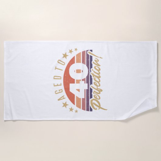 Retro 40th Birthday Humor Strandlaken (Voorkant)