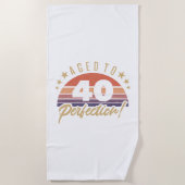 Retro 40th Birthday Humor Strandlaken (Voorkant)