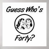 Retro 40th Birthday Poster (Voorkant)