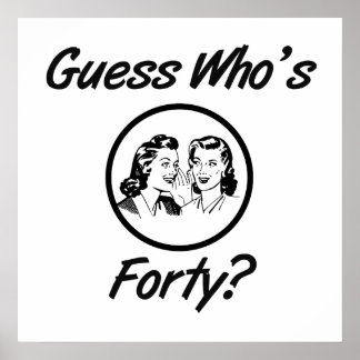 Retro 40th Birthday Poster