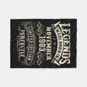 Retro 42nd Birthday For Men 42 Year Old November 1 Fleece Deken (Voorkant (Horizontaal))