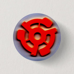 Retro 45 record adapterpen ronde button 3,2 cm
