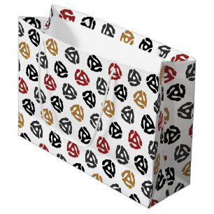 Retro 45 RPM Vinyl Record Adapter Gift Bag – Vinta Groot Cadeauzakje