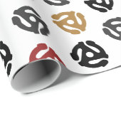 Retro 45 RPM Vinyl Record Adapter inpakpapier – (Rol Hoek)