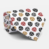 Retro 45 RPM Vinyl Record Adapter Stropdas – Vinta (Opgerold)