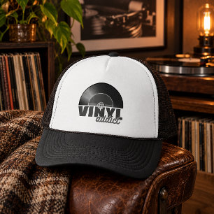 Retro 45 RPM Vinyl Verslaafde Trucker Hoed – Vinta Pet