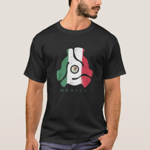 Retro  45 Vinyl Record adapter Mexicaanse vlag T-shirt