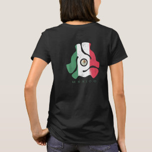 Retro 45 Vinyl Record adapter Mexicaanse vlag T-shirt
