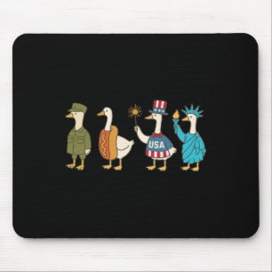 Retro 4 juli gans Amerikaanse vlag VS Herdenking Muismat