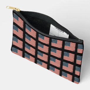 Retro 4 juli geruite patriottische sterren en stre etui