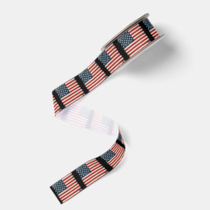 Retro 4 juli geruite patriottische sterren en stre grosgrain lint