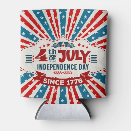 Retro 4 juli Koelbox Blikjeskoeler (Voorkant)