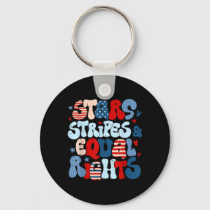 Retro 4 juli liberaal sterren strepen en gelijk sleutelhanger