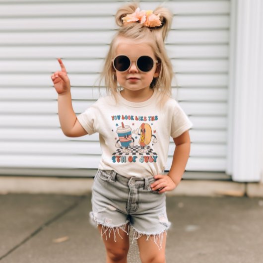 Retro 4 juli Onafhankelijkheidsdag Grappige pickni T-shirt