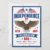 Retro 4 juli VS Onafhankelijkheidsdag Feestje Kaart (Voorkant)