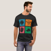 Retro 4 Kleurblok Baseball T-shirt (Voorkant volledig)