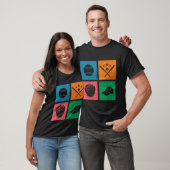Retro 4 Kleurblok Baseball T-shirt (Unisex)