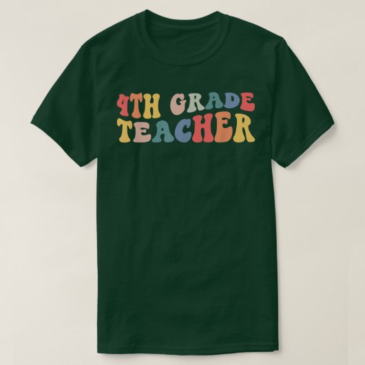 Retro 4e klas leraar Funny 4e graad terug naar T-shirt (Design voorkant)