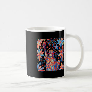 Retro 4th July Standbeeld van Liberty America Meis Koffiemok