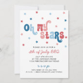 Retro 4th of July BBQ Party Uitnodiging (Voorkant)