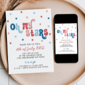 Retro 4th of July BBQ Party Uitnodiging