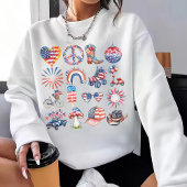 Retro 4th of July Shirt, USA Flag Gift voor Haar T-shirt