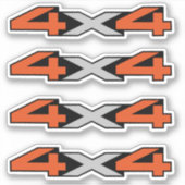 Retro 4x4 sticker (Voorkant)