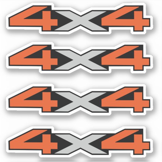 Retro 4x4 sticker (Voorkant)