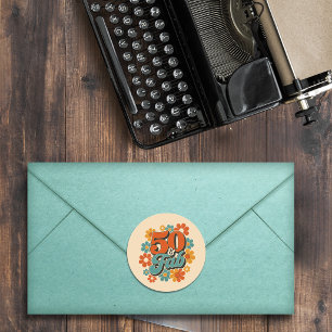 Retro 50 & Fantastisch Ronde Sticker