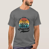 Retro 50 jaar oktober 1972 feestdag t-shirt (Voorkant)