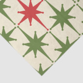 Retro  50 kerst atoomStar-patroon Tissuepapier (Detail)