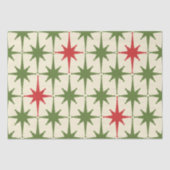 Retro  50 kerst atoomStar-patroon Tissuepapier (Voorkant)
