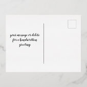 Retro 50 kerst Folie Holiday Kaart (Achterkant)