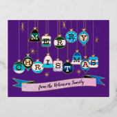 Retro 50 kerst Folie Holiday Kaart (Voorkant)