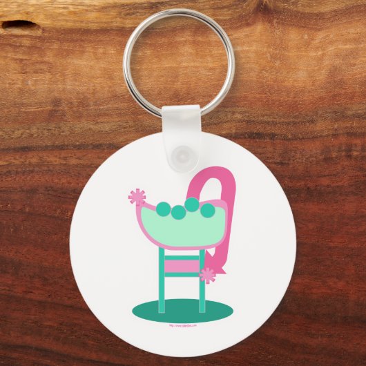 Retro 50-teken Sleutelhanger (Voorkant)