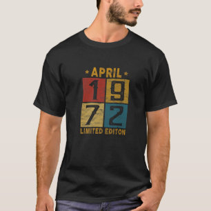 Retro 50e verjaardag april 1972, geboren in 1972 5 t-shirt