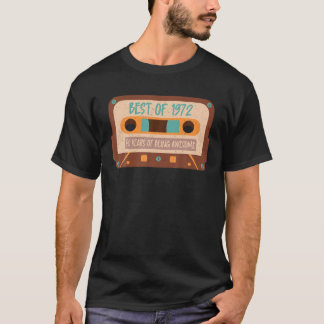 Retro 50e verjaardag t/m 1972 Cassettebandje T-shirt