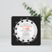 Retro 50e verjaardagsfeestuitnodiging Rotary Dial Kaart (Staand voorkant)