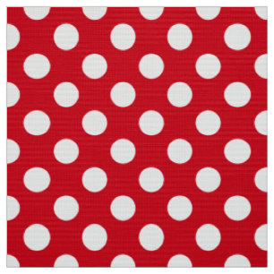 Retro 50'er jaren stijl rood en wit stippenpatroon stof