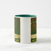 Retro 50s 4 Leaf Clover Ierse Kerst Martini Mok (Midden)