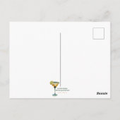 Retro 50s 4 Leaf Clover Irish Christmas Martini Briefkaart (Achterkant)