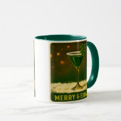 Retro 50s 4 Leaf Clover Irish Christmas Martini Mok (Voorkant rechts)