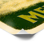 Retro 50s 4 Leaf Clover Irish Christmas Martini Perfect Poster (Hoek)