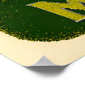 Retro 50s 4 Leaf Clover Irish Christmas Martini Poster (Hoek)