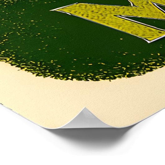 Retro 50s 4 Leaf Clover Irish Christmas Martini Poster (Hoek)