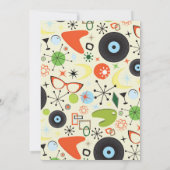 Retro 50's 60  Housewarming Party Kaart (Achterkant)