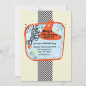 Retro 50's 60's  Birthday Party Kaart (Voorkant)