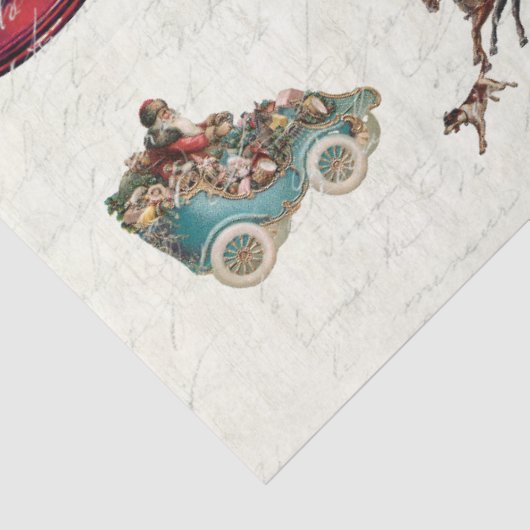 Retro 50s 60s Kerstman Mevrouw Claus Elf Engel Tissuepapier (Detail)