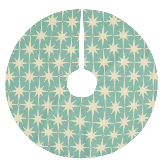 Retro  50s 60s Midden-eeuwse atoommint Kerstboom Rok (Voorkant)