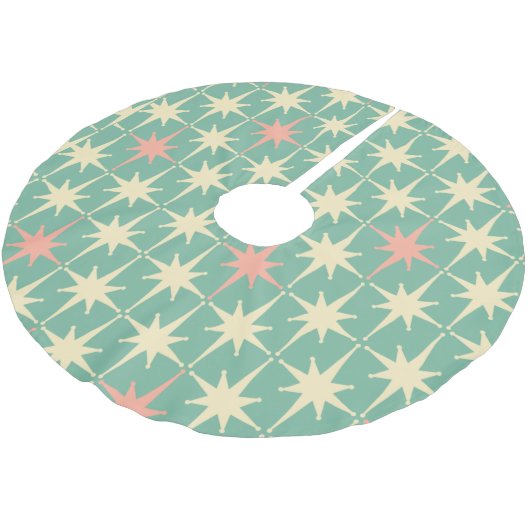 Retro  50s 60s Midden-eeuwse atoomroze Kerstboom Rok (Gekanteld)